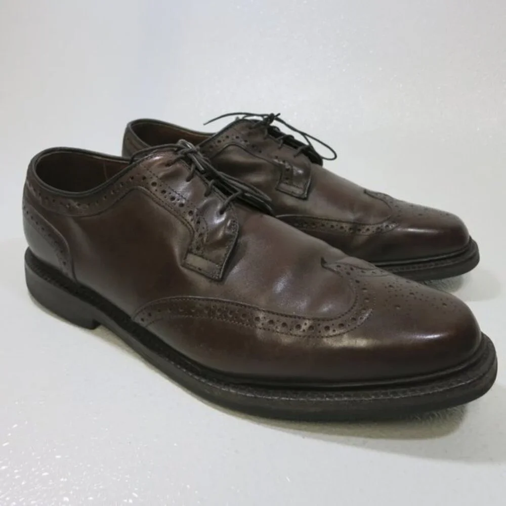 Allen Edmonds Hudson Wingtip Brogue Leather Oxfords Dress Footwear Men 10.5 EEE